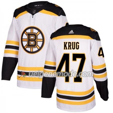 Herren Eishockey Boston Bruins Trikot Torey Krug 47 Adidas 2017-2018 Weiß Authentic